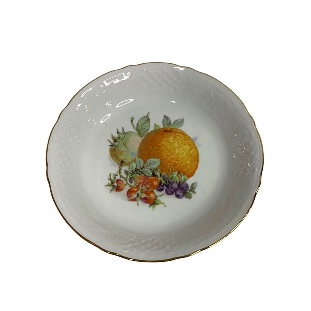 Vintage‎ Schumann Arzberg 8" Bowl Orchard Orange Gold Trim